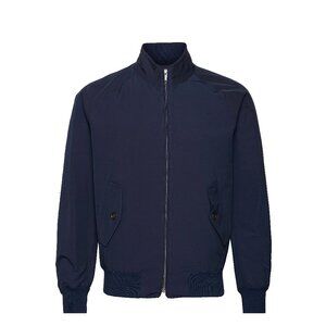 NWOT Bonobos Cotton Zip Up CollarButton Pockets Blazer Bomber Jacket Navy Mens L